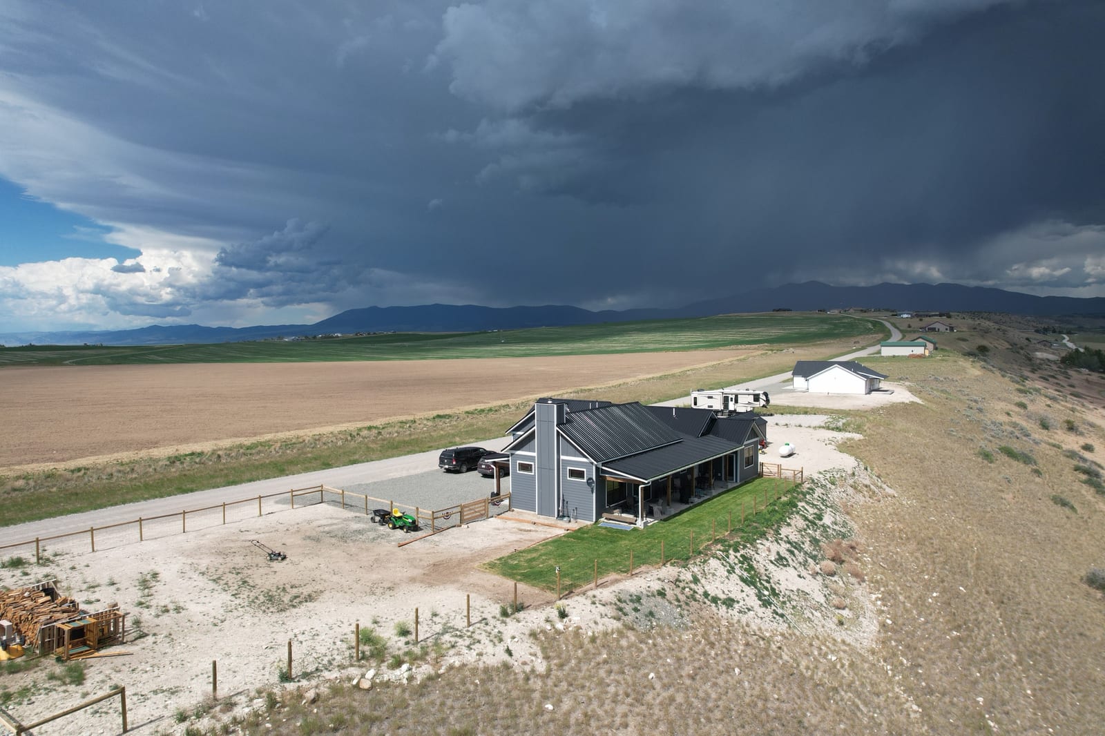 Townsend ranch: storm over the valley