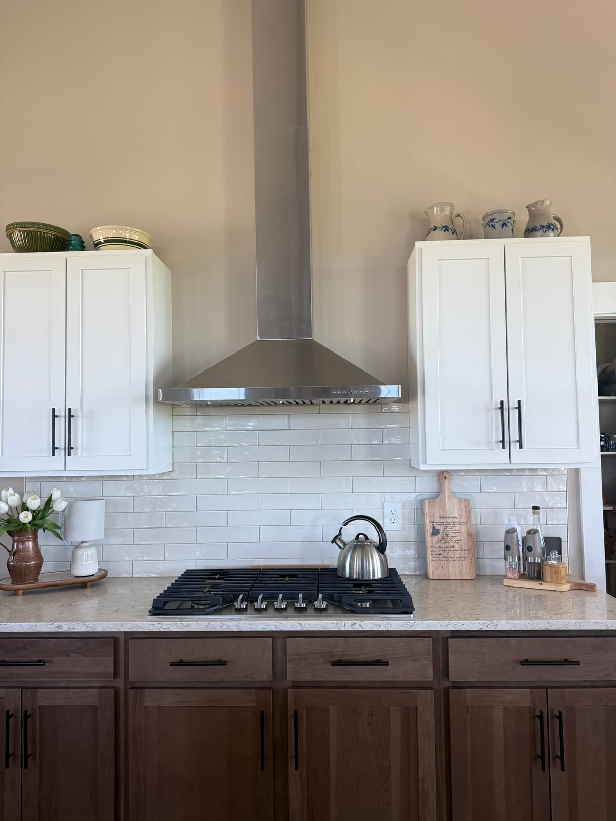 Townsend ranch: kitchen range wall