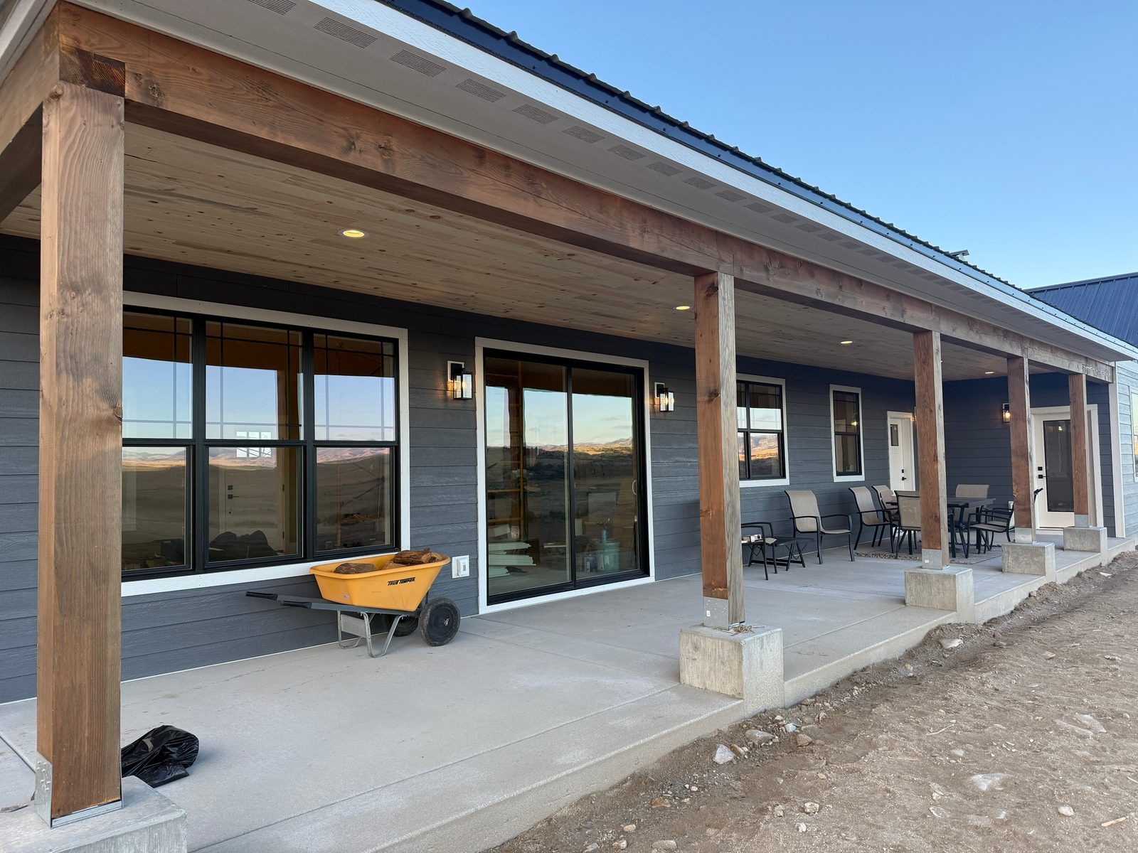 Townsend ranch: covered back porch