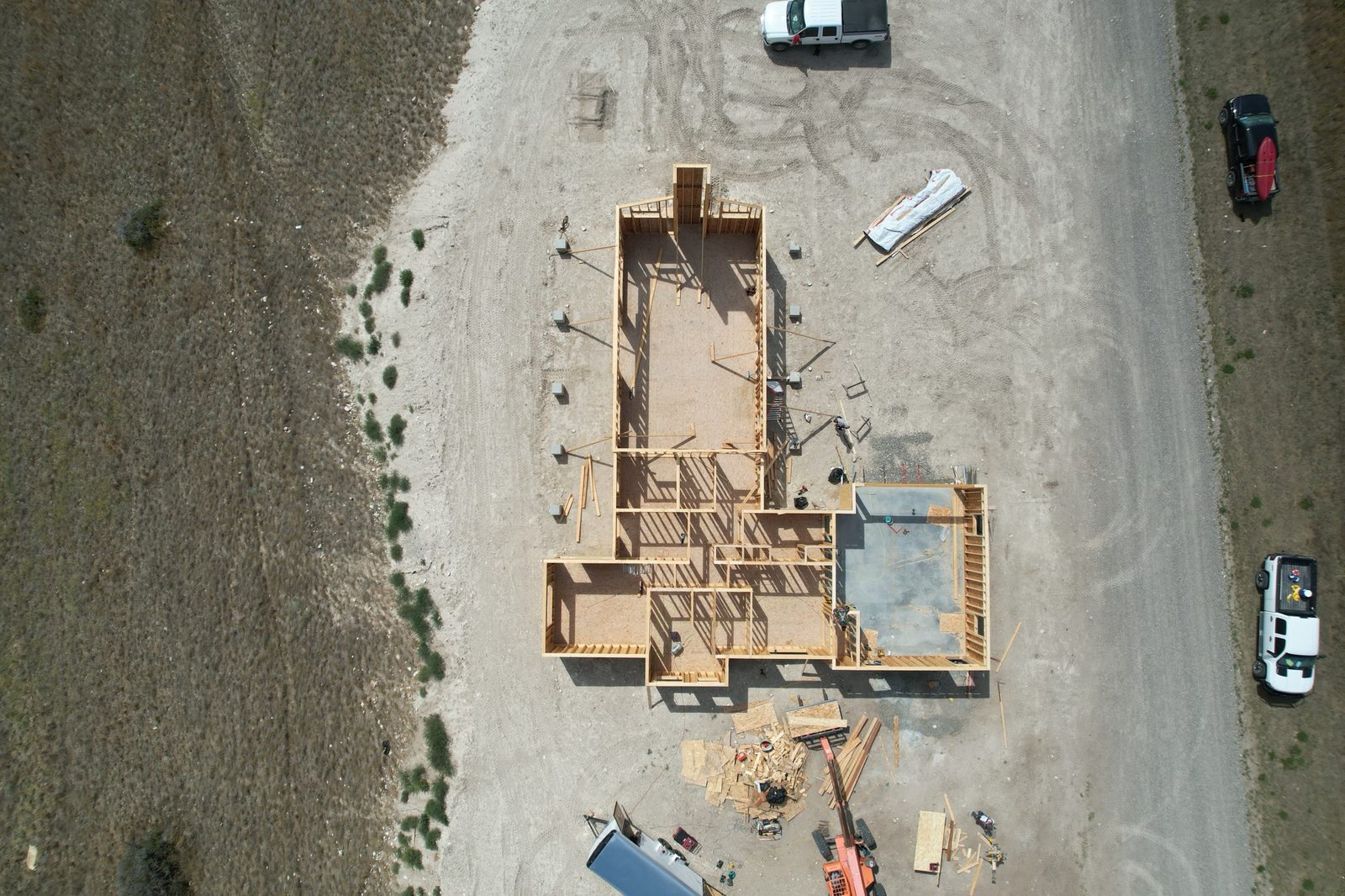 Townsend ranch: framing from above